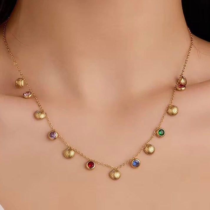 Shell n Multi Necklace