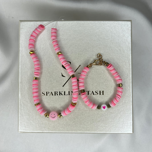 Pink Bracelet & Necklace