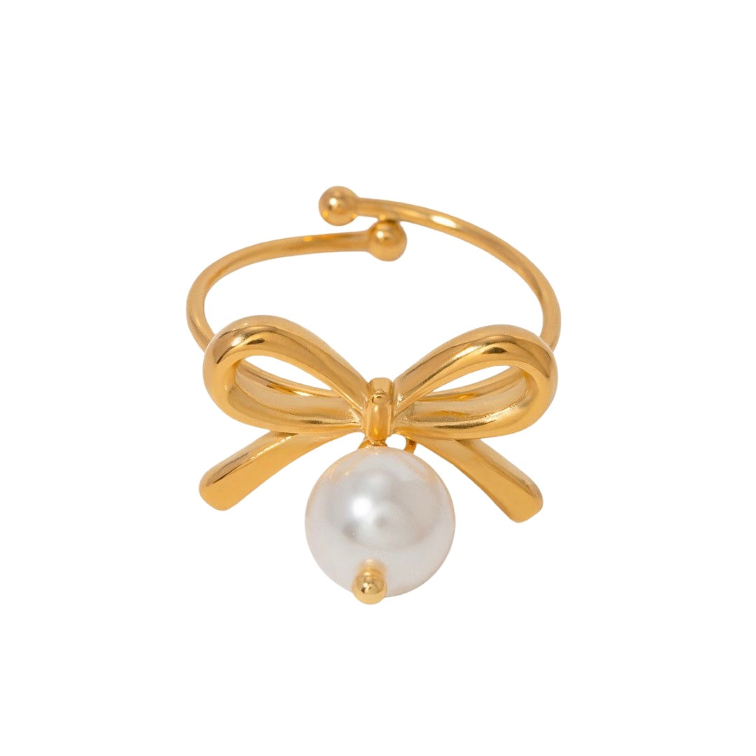 Bow Pearl Ring