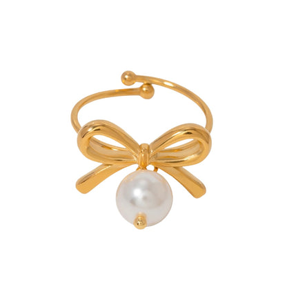 Bow Pearl Ring
