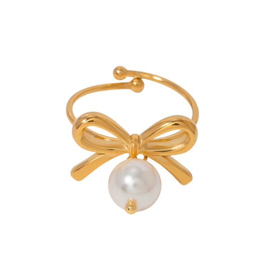Bow Pearl Ring