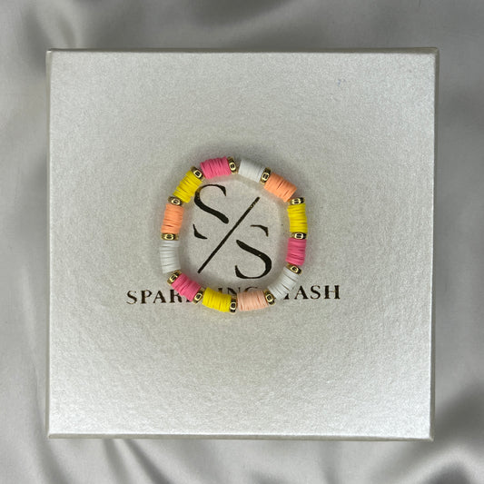 Neon Clay Bead Bracelet