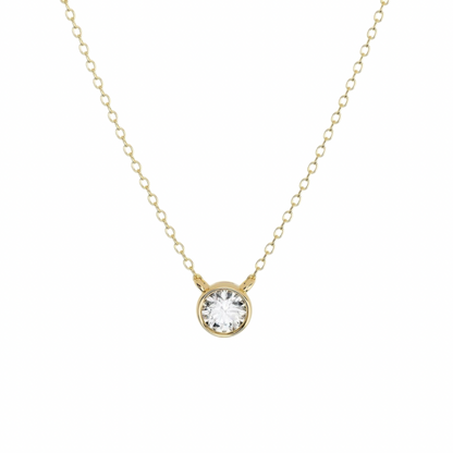 Silver Solitaire Necklace