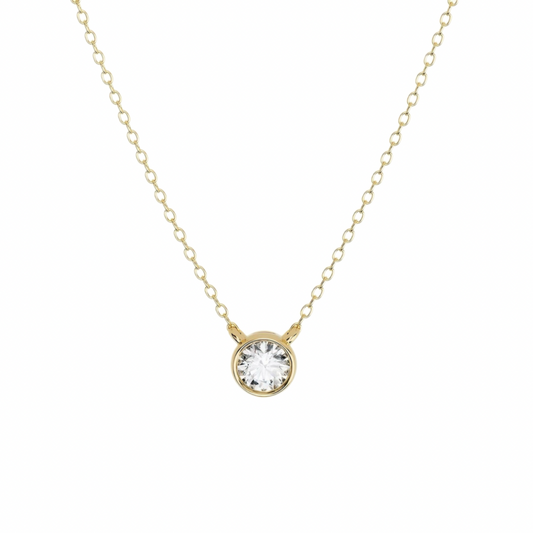 Silver Solitaire Necklace