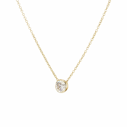 Silver Solitaire Necklace