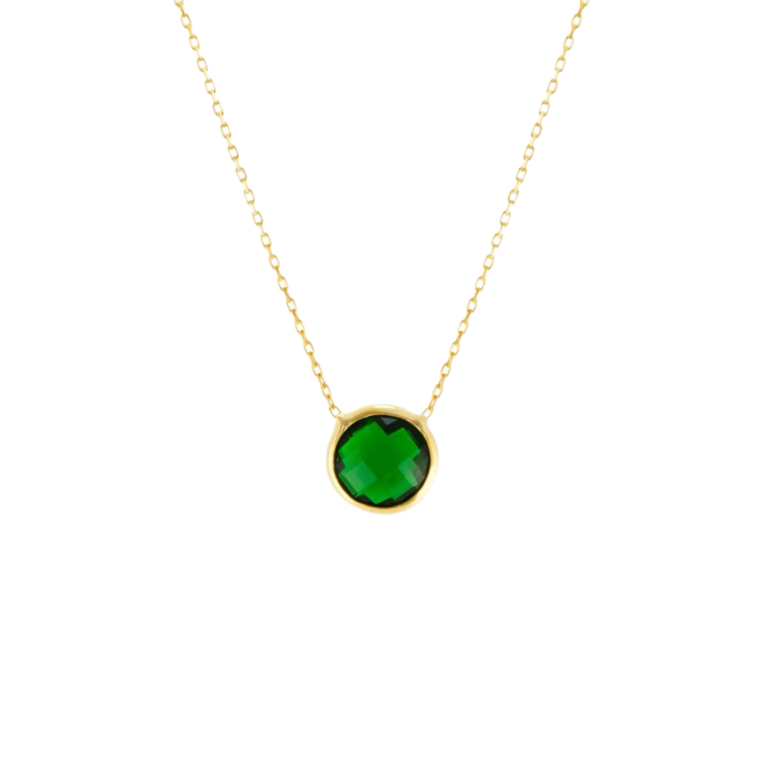 Green Solitaire Necklace
