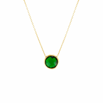 Green Solitaire Necklace