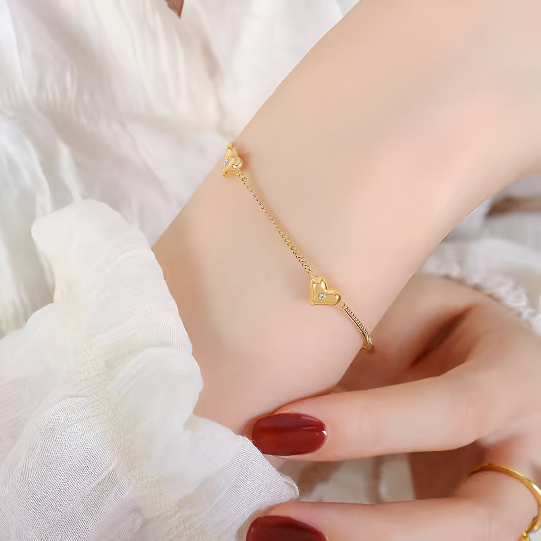 Aurelia Heart Charm Bracelet