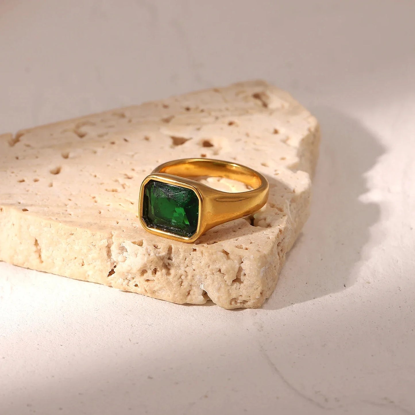 Green Signet Ring