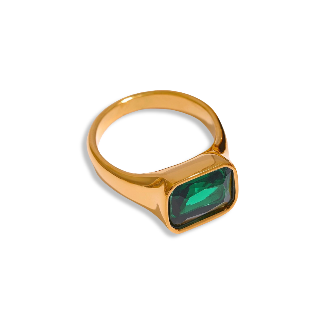 Green Signet Ring