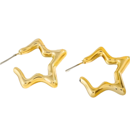 Golden Star Bling Earring