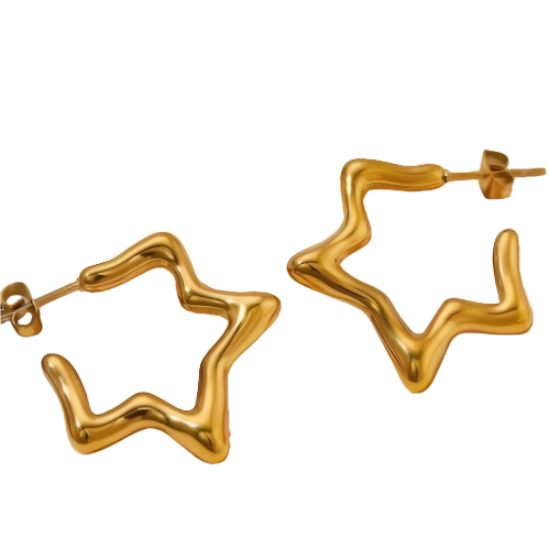 Golden Star Bling Earring