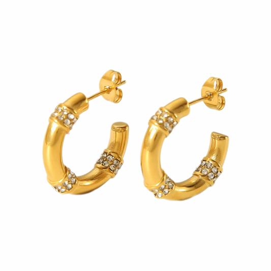 Pave Hoop Earring